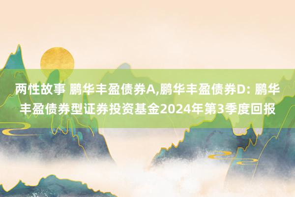 两性故事 鹏华丰盈债券A,鹏华丰盈债券D: 鹏华丰盈债券型证券投资基金2024年第3季度回报