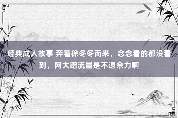 经典成人故事 奔着徐冬冬而来，念念看的都没看到，网大蹭流量是不遗余力啊