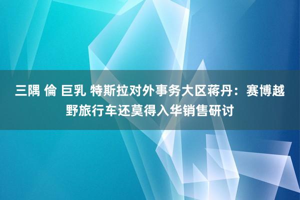 三隅 倫 巨乳 特斯拉对外事务大区蒋丹：赛博越野旅行车还莫得入华销售研讨