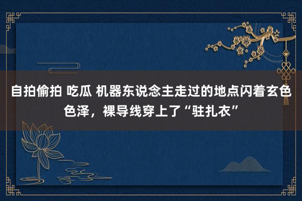 自拍偷拍 吃瓜 机器东说念主走过的地点闪着玄色色泽,裸导线穿上了“驻扎衣”