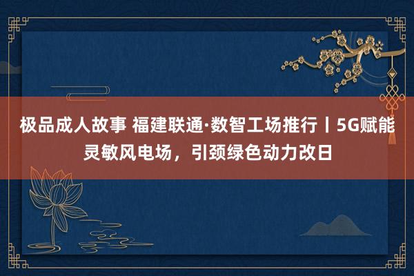 极品成人故事 福建联通·数智工场推行丨5G赋能灵敏风电场，引颈绿色动力改日