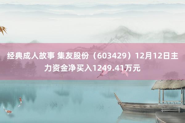 经典成人故事 集友股份（603429）12月12日主力资金净买入1249.41万元