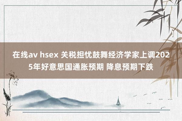 在线av hsex 关税担忧鼓舞经济学家上调2025年好意思国通胀预期 降息预期下跌