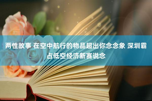 两性故事 在空中航行的物品超出你念念象 深圳霸占低空经济新赛说念