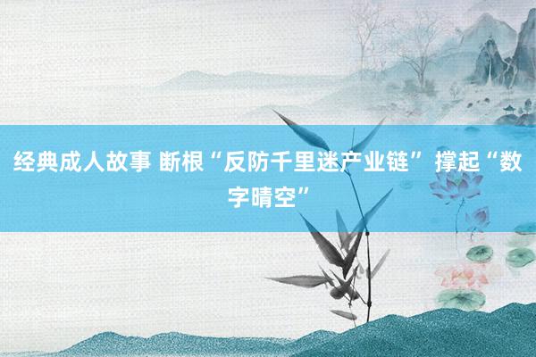 经典成人故事 断根“反防千里迷产业链” 撑起“数字晴空”
