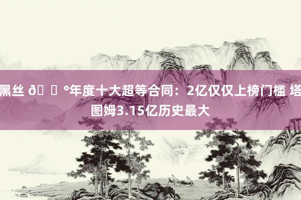 黑丝 💰年度十大超等合同：2亿仅仅上榜门槛 塔图姆3.15亿历史最大