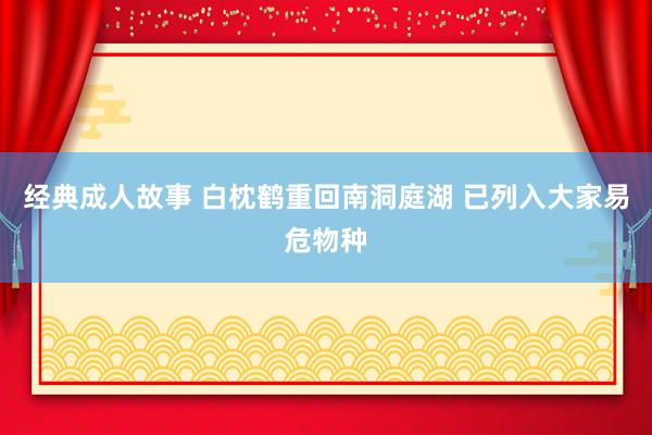 经典成人故事 白枕鹤重回南洞庭湖 已列入大家易危物种