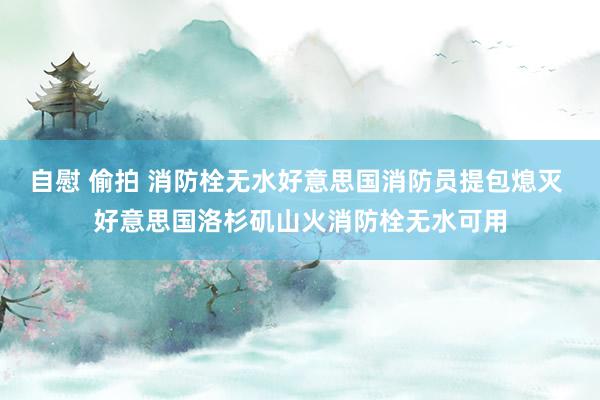 自慰 偷拍 消防栓无水好意思国消防员提包熄灭 好意思国洛杉矶山火消防栓无水可用