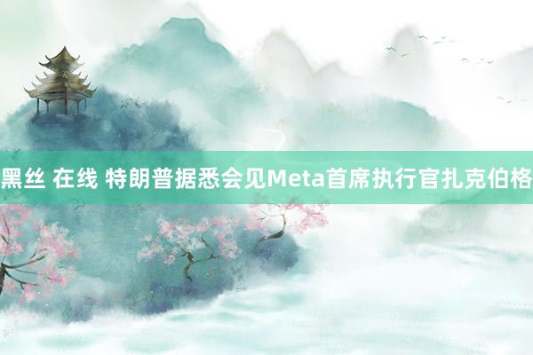 黑丝 在线 特朗普据悉会见Meta首席执行官扎克伯格