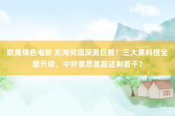 欧美情色电影 东海突现深奥巨舰！三大黑科技全面升级，中好意思差距还剩若干？