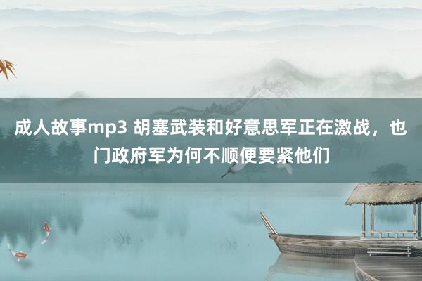 成人故事mp3 胡塞武装和好意思军正在激战，也门政府军为何不顺便要紧他们
