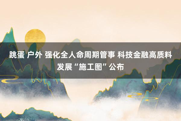 跳蛋 户外 强化全人命周期管事 科技金融高质料发展“施工图”公布