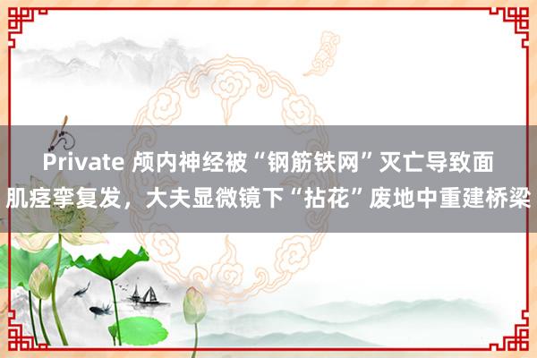 Private 颅内神经被“钢筋铁网”灭亡导致面肌痉挛复发,大夫显微镜下“拈花”废地中重建桥梁