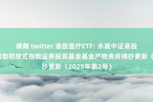 裸舞 twitter 港股医疗ETF: 永赢中证港股通医疗主题来回型怒放式指数证券投资基金基金产物贵