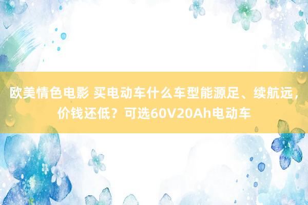 欧美情色电影 买电动车什么车型能源足、续航远，价钱还低？可选60V20Ah电动车