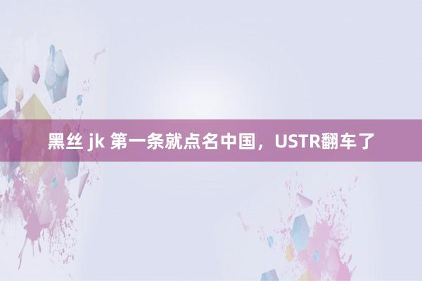 黑丝 jk 第一条就点名中国，USTR翻车了