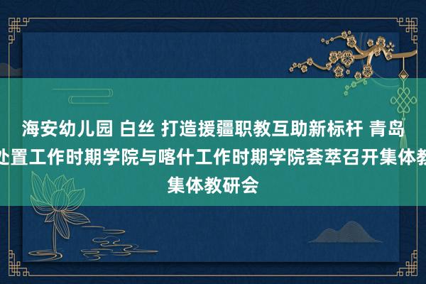 海安幼儿园 白丝 打造援疆职教互助新标杆 青岛酒店处置工作时期学院与喀什工作时期学院荟萃召开集体教研
