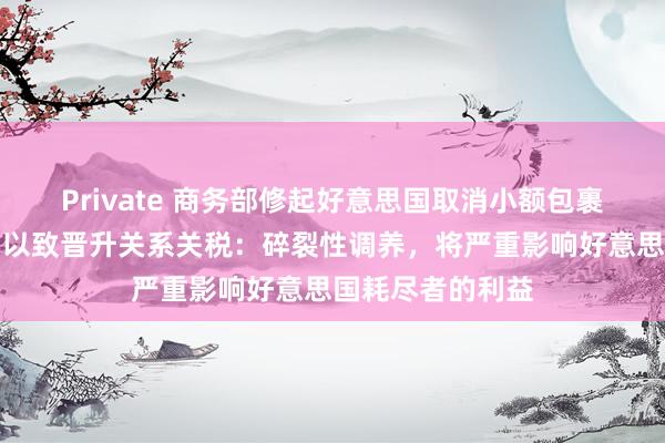 Private 商务部修起好意思国取消小额包裹关税豁免策略，以致晋升关系关税：碎裂性调养，将严重影响
