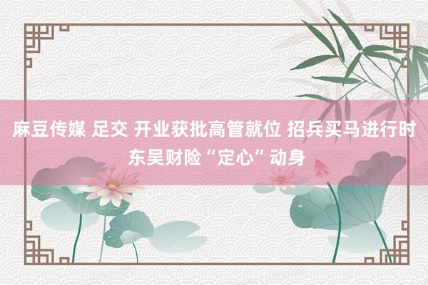 麻豆传媒 足交 开业获批高管就位 招兵买马进行时 东吴财险“定心”动身